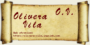 Olivera Vila vizit kartica